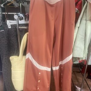 Jordan Orange and White Track Pants with Waist Detail